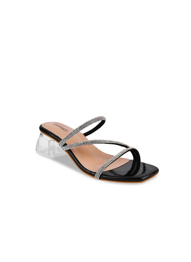 شوتوبيا Shoetopia Girls Textured Party Block Mules