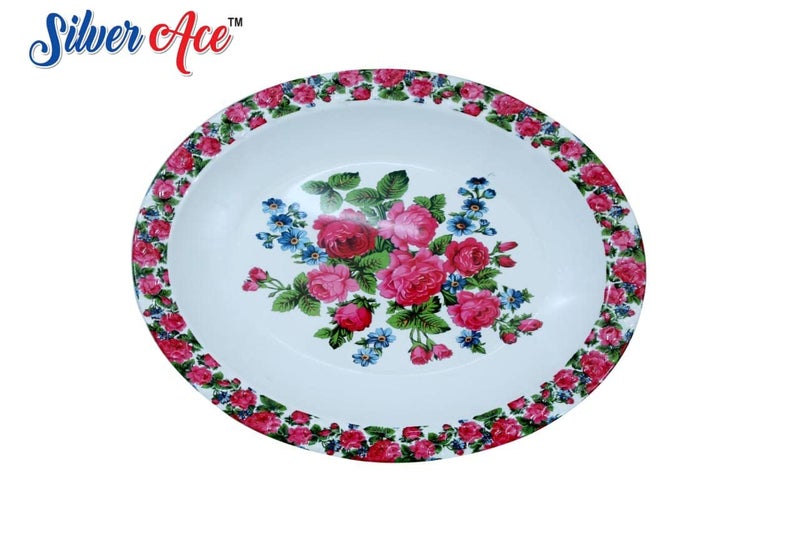 SILVER ACE Silver Ace Waterlily Designer Melamine Dinner Set in Multicolor 49 Pieces - Image 4