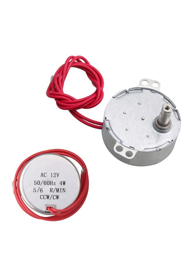 Mxfans Electric Synchronous Gear Motor 12V AC 5-6RPM CW/CCW 4W Oscillating Fan Motor - Image 1