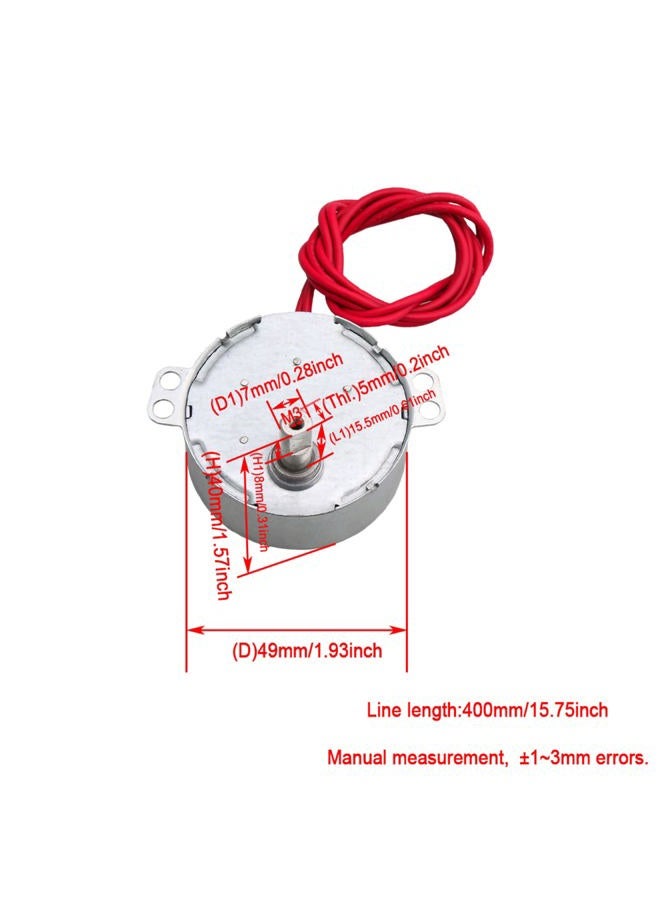 Mxfans Electric Synchronous Gear Motor 12V AC 5-6RPM CW/CCW 4W Oscillating Fan Motor - Image 4