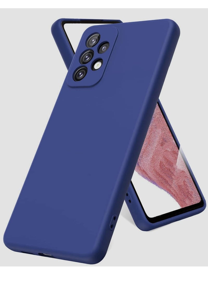 ELTRAZONE Galaxy A13 4G Liquid Silicone Case – Blue, Soft Gel Rubber with Thick Shockproof Design & Microfiber Lining - Image 1