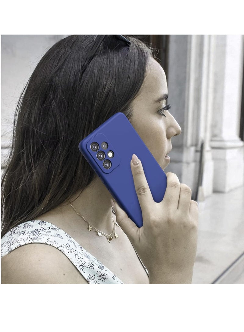 ELTRAZONE Galaxy A13 4G Liquid Silicone Case – Blue, Soft Gel Rubber with Thick Shockproof Design & Microfiber Lining - Image 5