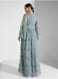 Maya Premium Ruffle All Over Embellished Maxi Dress  - Image 2