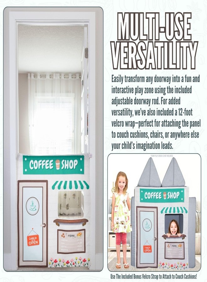 Couch Swag Play Panel for Children with Adjustable Door Pole (Coffee Shop) - Image 5