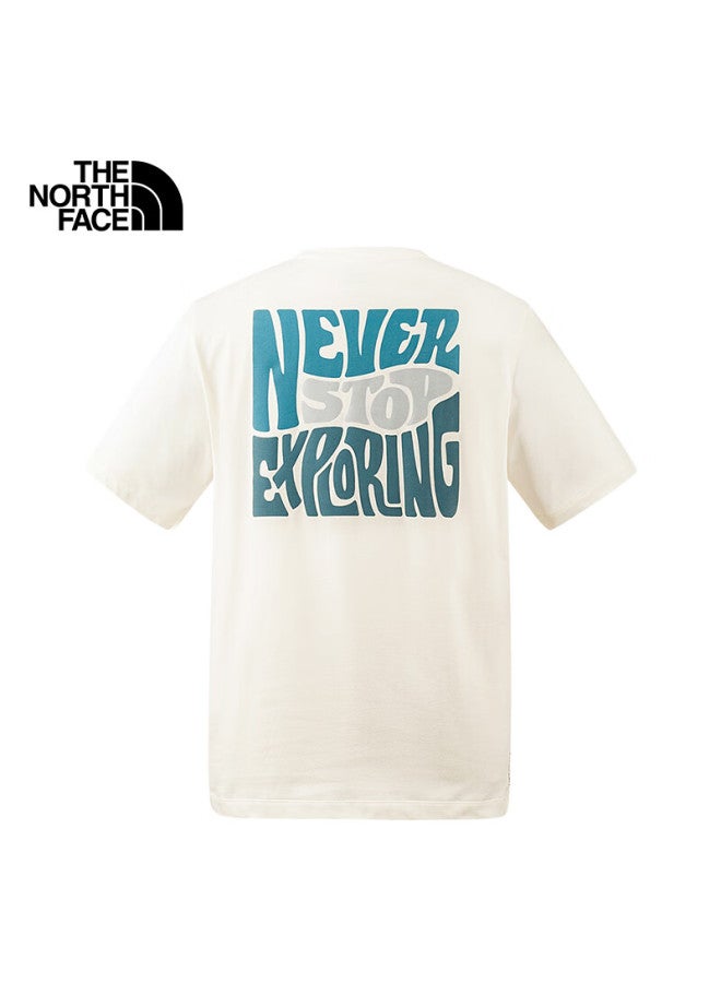 THE NORTH FACE The North Face Men's Outdoor Quick-drying Soft And Breathable Short-sleeve T-shirt 88gs Sand Dune White/qli Xxl  - Image 1