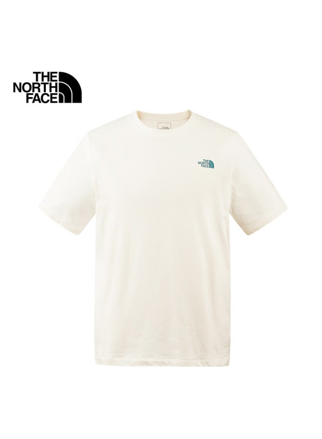 THE NORTH FACE The North Face Men's Outdoor Quick-drying Soft And Breathable Short-sleeve T-shirt 88gs Sand Dune White/qli Xxl  - Image 2