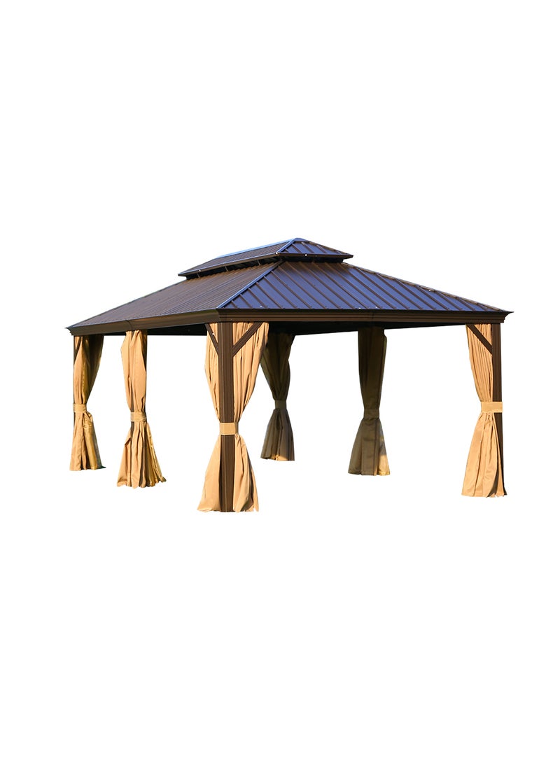 Oasis Casual 365*600cm Aluminium Double Top Gazebo  - Image 1