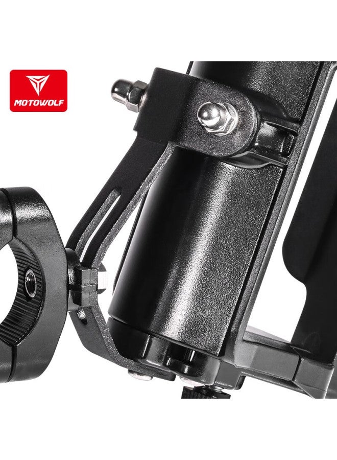 Motowolf Motorcycle Cup Holder, Bumper Cup Holder, Scooter Cup Holder, Universal Adjustable Bicycle Drink Bottle Holder, Motorcycle Travel Equipment - Image 4