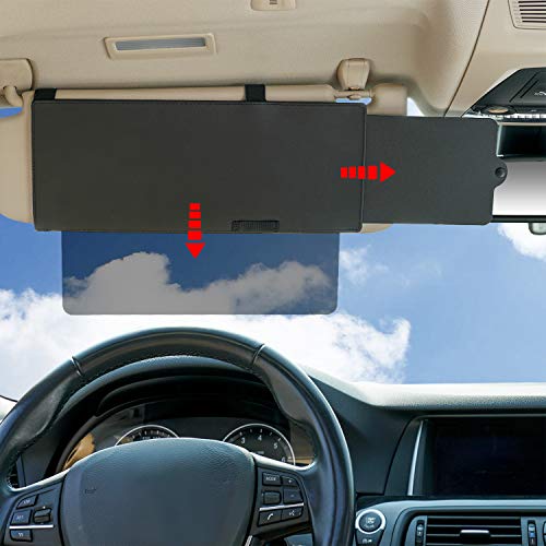 WANPOOL Car Visor Extender WANPOOL Visor Sunshade Extender with See Through Piece to Pull Downward - Image 3
