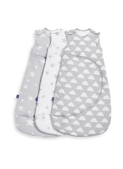 Snuz Pouch Sleeping Bag Fir Infant And Baby Clever Nappy Change Zip 100% Cotton For Temperatures If 21 - 23 Celsius Suitable From 0 To 6 Months Colourcloud Nine Maximum Baby Length 68 Cm  - Image 4
