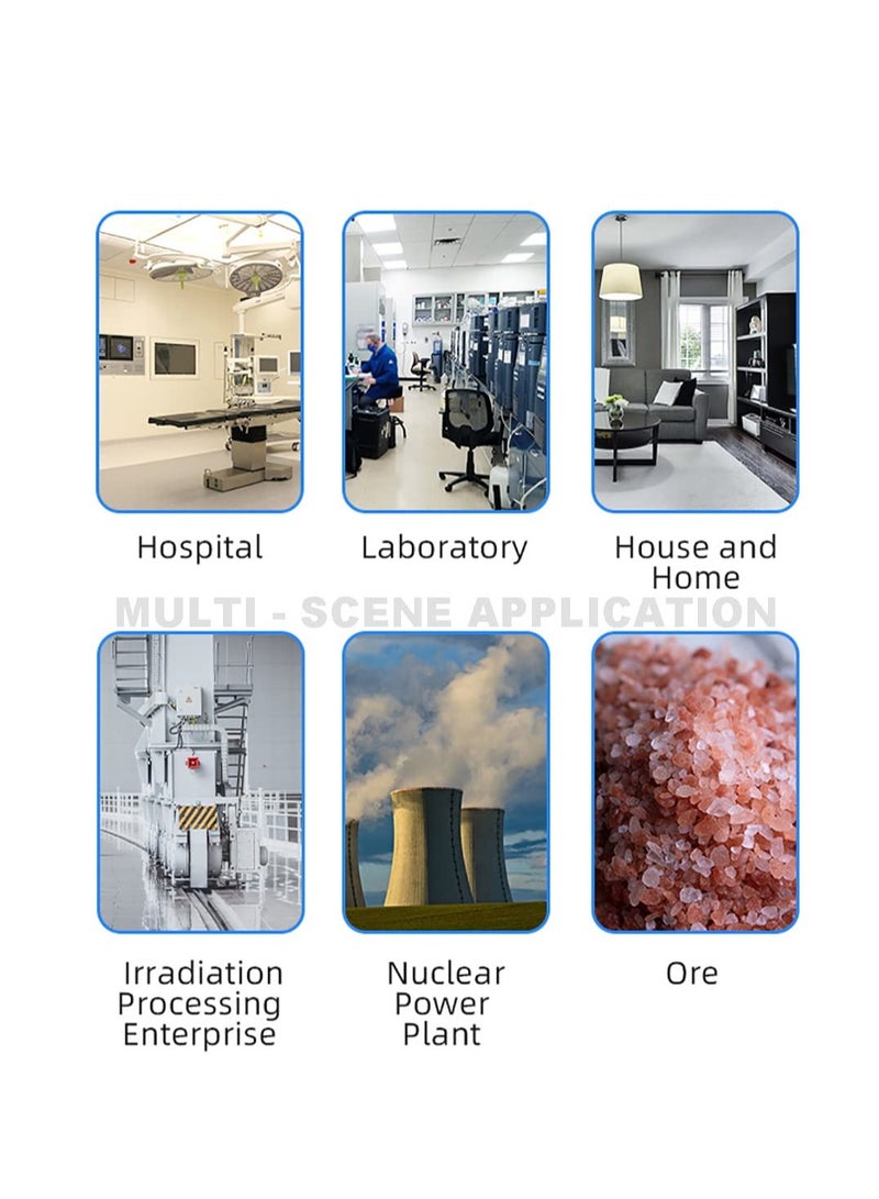Handheld Geiger Counter Nuclear Radiation Detector, High Accuracy Beta Gamma X-ray Nuclear Radiation Dosimeter, Portable Radiation Monitor with LCD Display - Image 2