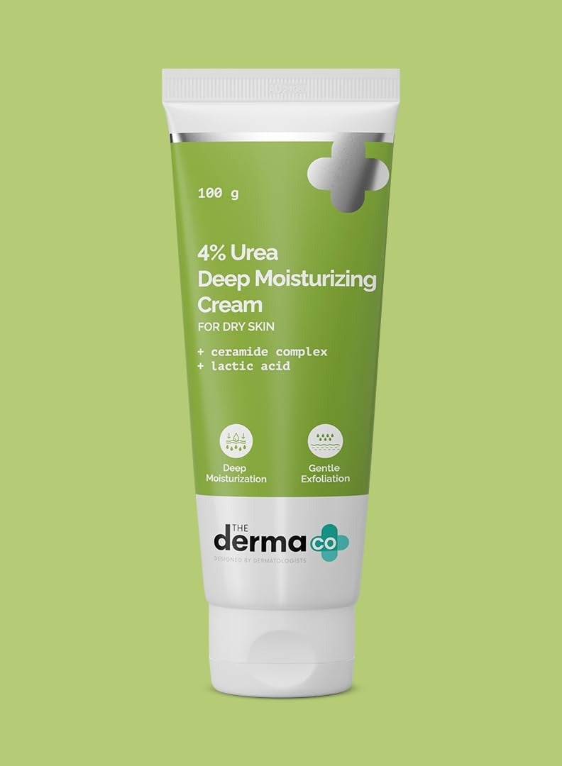 ذا ديرما كو كريم الترطيب العميق Derma Co 4% Urea مع حمض اللاكتيك ومركب السيراميد يرطب البشرة بعمق ويقشرها بلطف ويصلح حاجز البشرة الطبيعي  100g - Image 2
