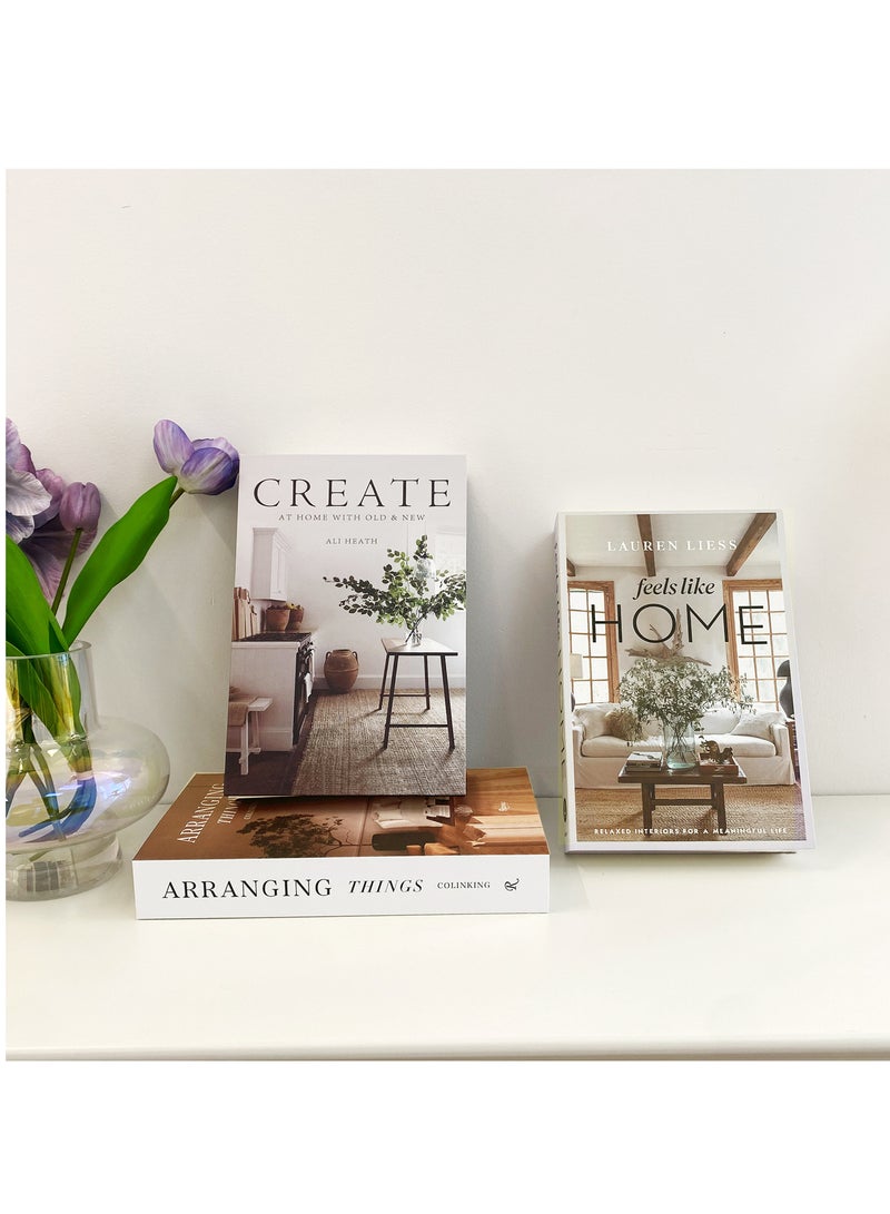 بينكو كتب ديكورية لديكور المنزل، مجموعة من 3 كتب ديكورية أنيقة، تُضفي لمسة جمالية على ديكور طاولة القهوة، غرفة المعيشة، الطاولات، الرفوف، كتب عرض عصرية مكدسة بغلاف مقوى. - Image 2