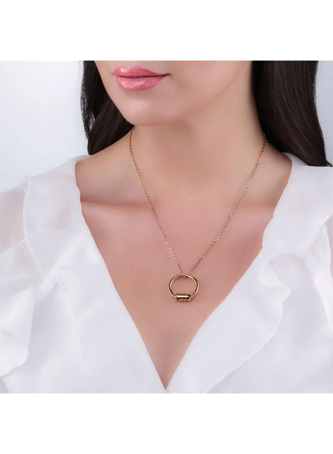 بوليس Barbedwire Gold Plated Necklace for Women's