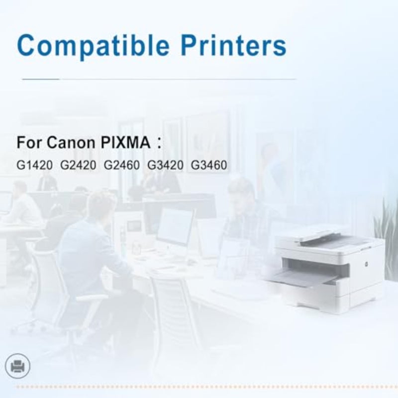 مجموعة حبر GI-41 لطابعات Canon PIXMA G1420/G2420/G2460/G3420/G3460: الصباغ الأسود، السماوي، الأرجواني، الأصفر؛ حزمة متعددة من 4 ألوان؛ ما يصل إلى 8000 صفحة - Image 2