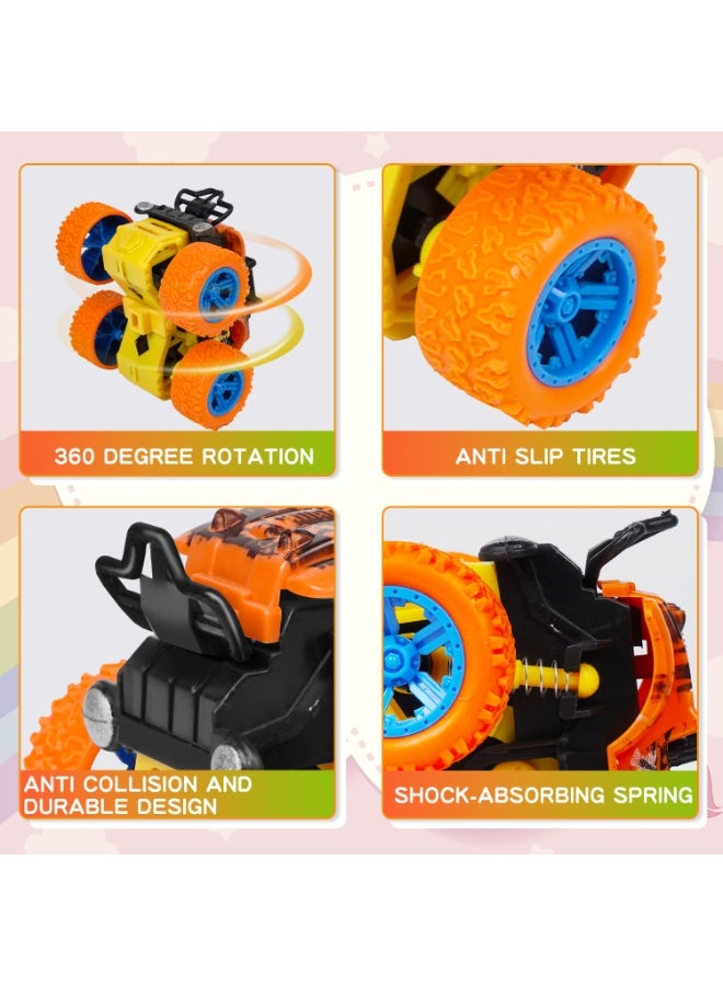 هالامودو ضبط 4-حزمة الأطفال سحب -إعادة الحركة الحركة خارج الطرق الطرق حركة السيارة خارج الطرق 4WD التعليق المستقل لعبة السيارات السيارات السيارات السيارات السيارات ممتص صدمات مدمج للركوب السلس قوت الإطارات المحشوة مع مقاومة قوية لكمات 360° الدوران الحر ستورات الصدمات ضربة إطار الحماية من التصادم ضربة لا تحتاج إلى بطارية رأس مثالية للأولاد أفضل من 3-8 سنوات من العمر - Image 3