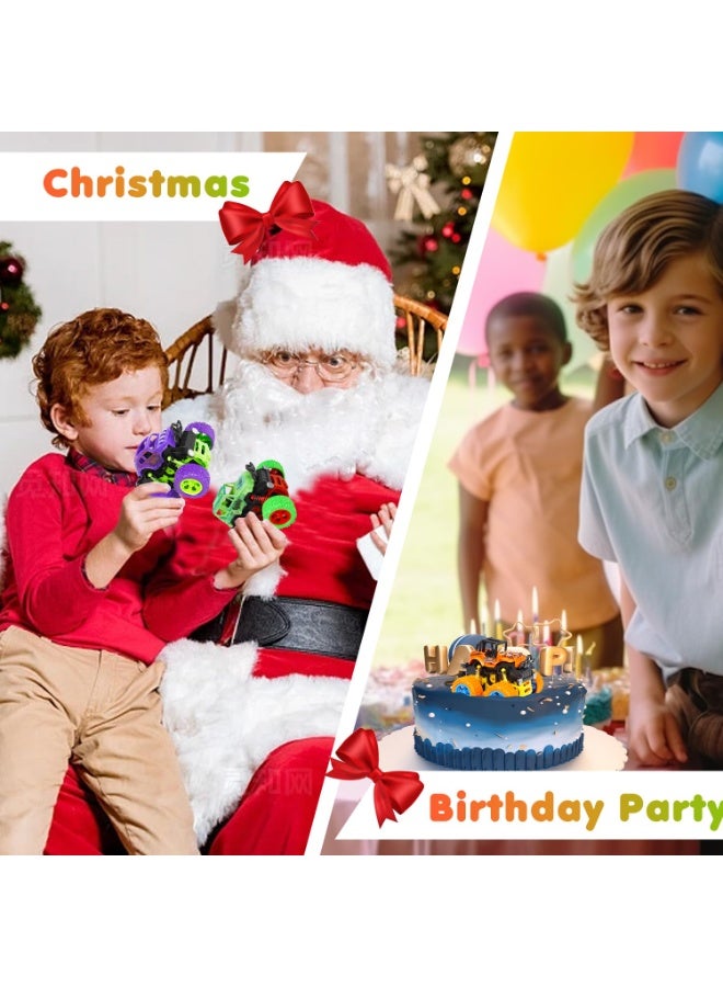 هالامودو ضبط 4-حزمة الأطفال سحب -إعادة الحركة الحركة خارج الطرق الطرق حركة السيارة خارج الطرق 4WD التعليق المستقل لعبة السيارات السيارات السيارات السيارات السيارات ممتص صدمات مدمج للركوب السلس قوت الإطارات المحشوة مع مقاومة قوية لكمات 360° الدوران الحر ستورات الصدمات ضربة إطار الحماية من التصادم ضربة لا تحتاج إلى بطارية رأس مثالية للأولاد أفضل من 3-8 سنوات من العمر - Image 5