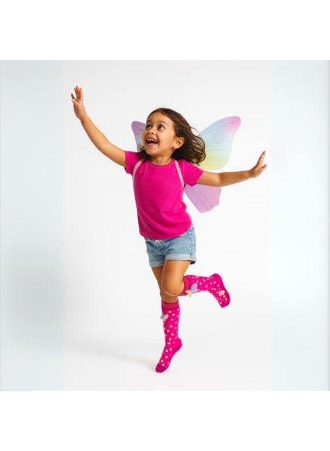 Glitters Funky 3D High Socks for Kids & Teens | Butterfly Polka Dot Knee-High Socks | Cute Cartoon Design | Soft Stretchable Fabric - Image 4