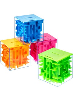 Patelai 4 Pack Money Maze Puzzle Boxes For Cash Gift Funny Money Holder Maze Puzzle Gift Boxes Fun Unique Way And Brain Teasers For Kids And Adults  - Image 1