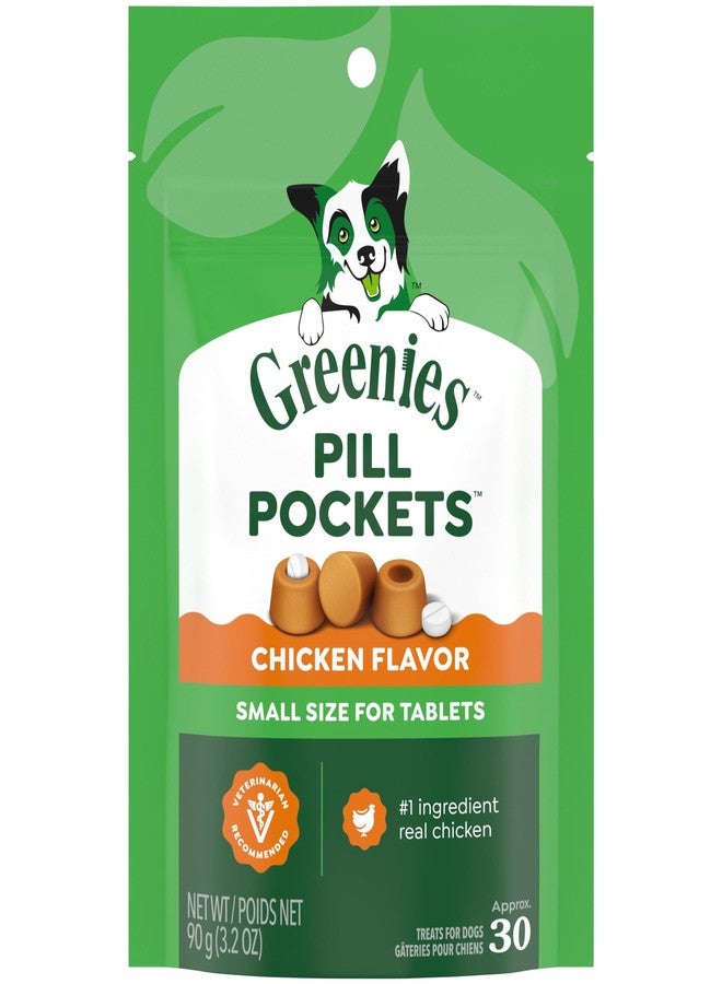 Greenies Pill Pockets for Dogs Small Size, Tablet Pill Treats for Dogs, Chicken Flavor, 3.2 oz. Pouch - Image 1