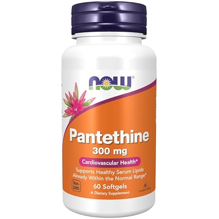 now Supplements, Pantethine (Coenzyme A Precursor) 300 mg, Cardiovascular Health*, 60 Softgels - Image 1