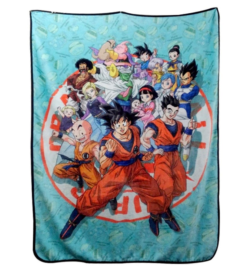 JUST FUNKY Dragon Ball Super Bed Blanket DBSMultiBlue