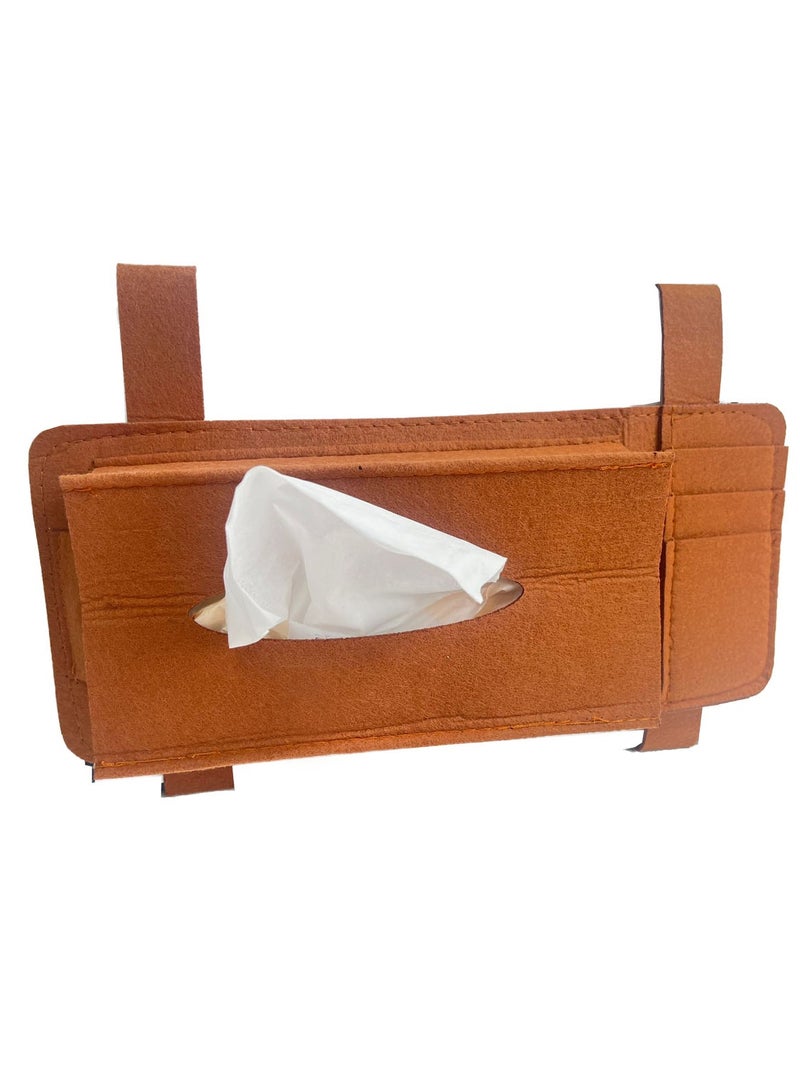 Car Sun Visor Tissue Box Felt Napkin Holder Hanging Car Sun Shade Storage bag - Image 1