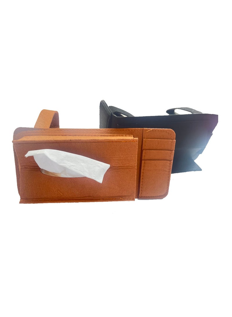 Car Sun Visor Tissue Box Felt Napkin Holder Hanging Car Sun Shade Storage bag - Image 3