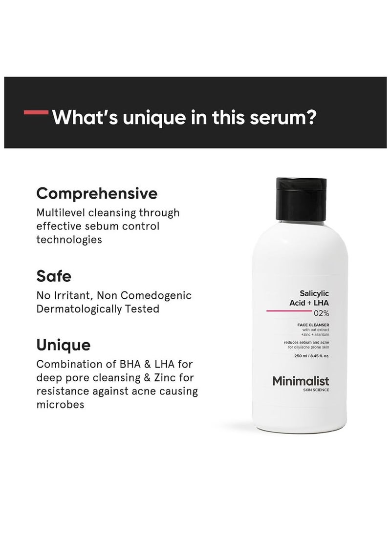 2% Salicylic Acid Face Wash For Oily Skin 250 ml