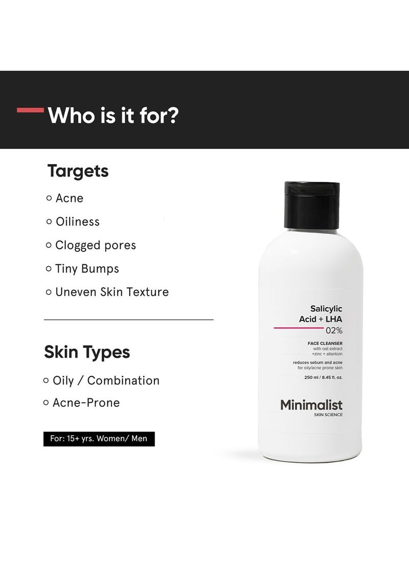 2% Salicylic Acid Face Wash For Oily Skin 250 ml