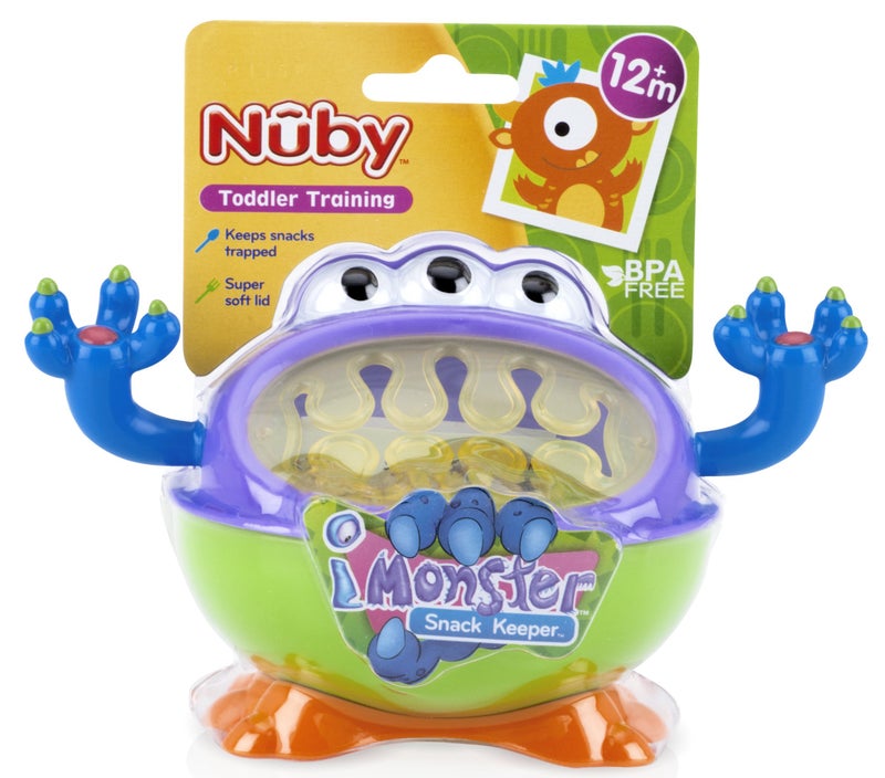 Nuby حاويات وجبات خفيفة ثلاثية الأبعاد للأطفال - أكواب وجبات خفيفة مقاومة للتسرب للأطفال مع شفرات سيليكون ناعمة - خالية من BPA، آمنة للغسل في غسالة الصحون - Image 5