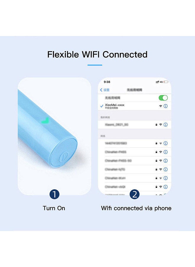 Generic - WI-FI Connected D-ental Floss T-oothbrush Tooth Cleaner Remover T-eeth S-tains Tartar Tool W-hitening with 300W High Resolution Camera  IP67 Water Resistance - Image 1