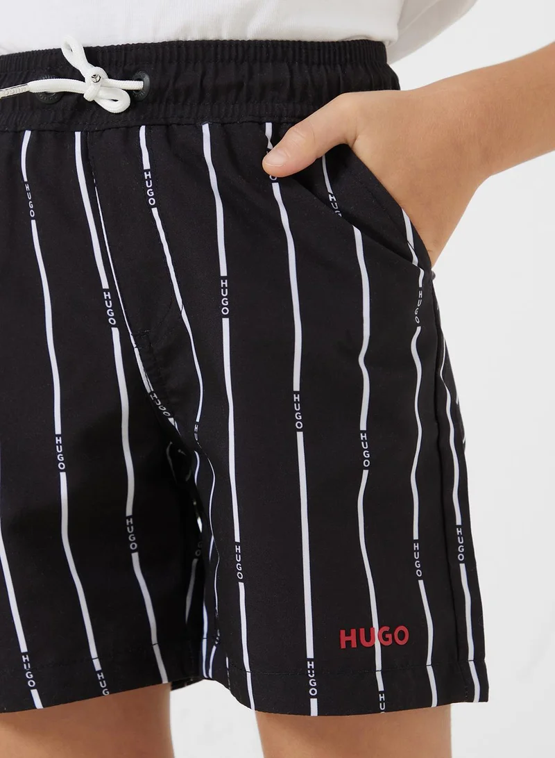هوجو Kids Stripe Swim Shorts