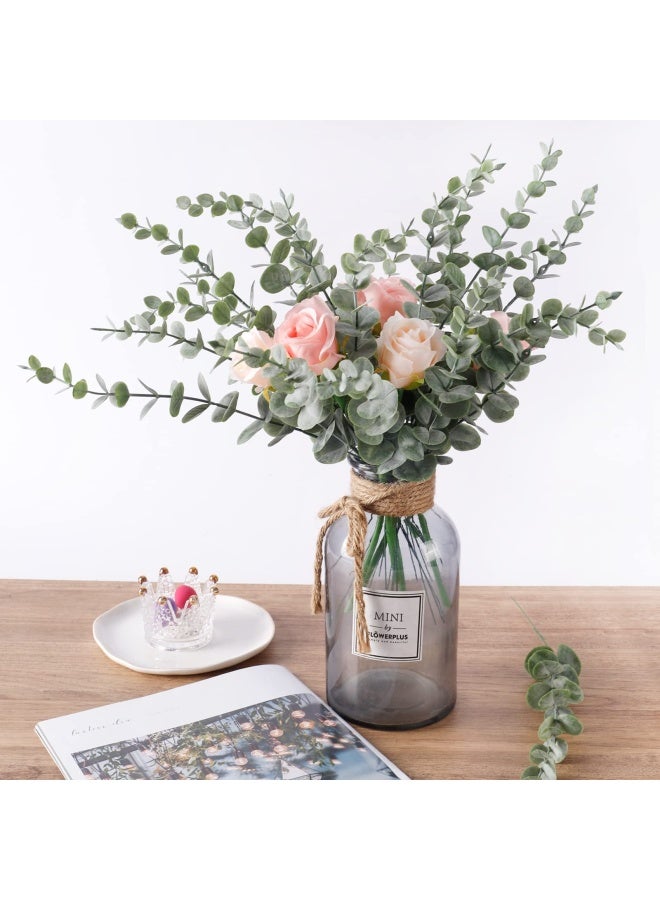 CEWOR 24pcs Eucalyptus Stems Artificial Eucalyptus Leaves Fake Greenery Branches Fake Flowers for Wedding Centerpiece Spring Easter Farmhouse Home Decoration - Image 4