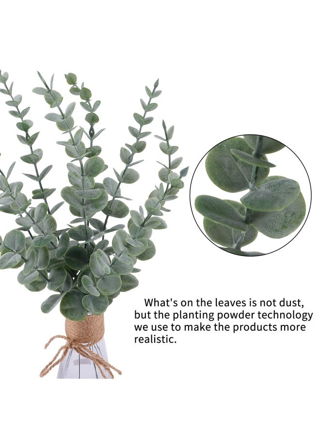 CEWOR 24pcs Eucalyptus Stems Artificial Eucalyptus Leaves Fake Greenery Branches Fake Flowers for Wedding Centerpiece Spring Easter Farmhouse Home Decoration - Image 3
