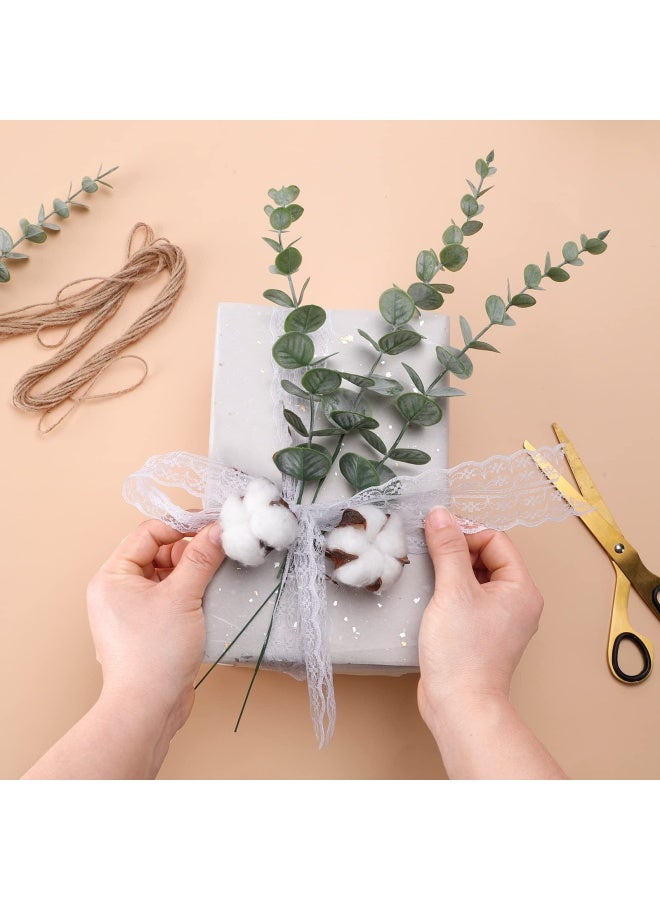 CEWOR 24pcs Eucalyptus Stems Artificial Eucalyptus Leaves Fake Greenery Branches Fake Flowers for Wedding Centerpiece Spring Easter Farmhouse Home Decoration - Image 5