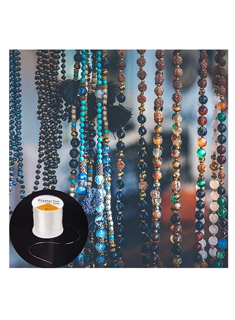 Barakah 2Pack 1.0mm Elastic String, Jewelry Cord, Bracelet Rope Crystal Beading Cords, Transparent Beaded Line, Can Easily Pass Through Jewelry, Suitable for DIY Making Premium Cords 328ft Total(Brown) - Image 4