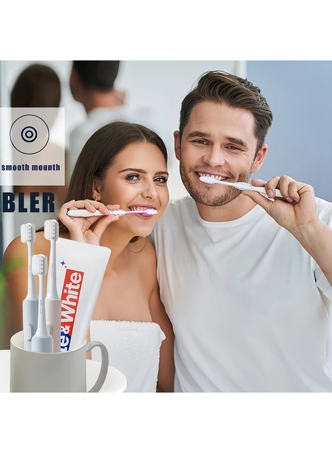 كوب حمام بلاستيكي أبيض بمقبض سهل التنظيف للعناية بالفم - Image 3
