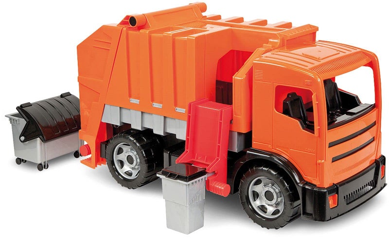 Lena Ksmtoys Construction Toys Powerful Giants Toy Garbage Truck with Garbage and Recycle Bin and Dumpster in Yellow and Black Toys for Boys or Girls Age 3