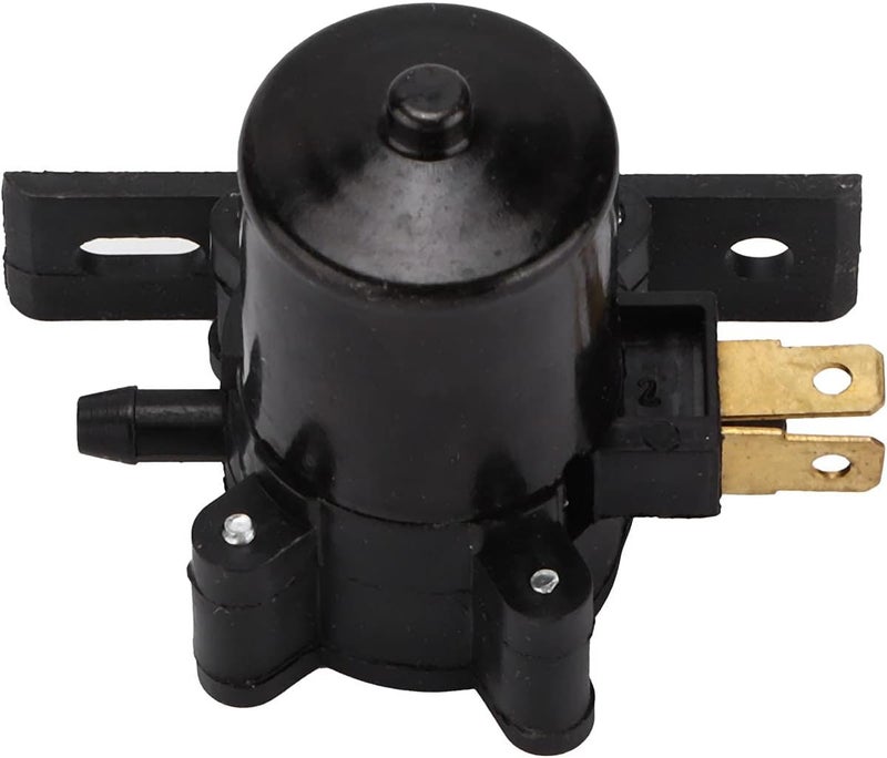 12V Wiper Pump Motor, 2 Terminals, Universal Fit for Car Truck Bus - Durable Metal and ABS, Easy Installation, Front and Rear Washer Water Supply - Image 1