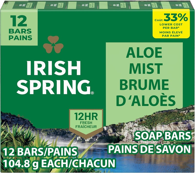 Irish Spring Aloe Vera Moisturizing Bar Soap 444 Oz