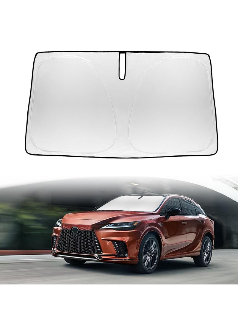 Sunshade Windshield Sun Shade Custom Fit for 2023-2024 Lexus RX Windshield Cover for Lexus RX350 RX450 RX450H RX350H Front Window Sun Visor Shield 240T Reflective Foldable Protector Car Accessories