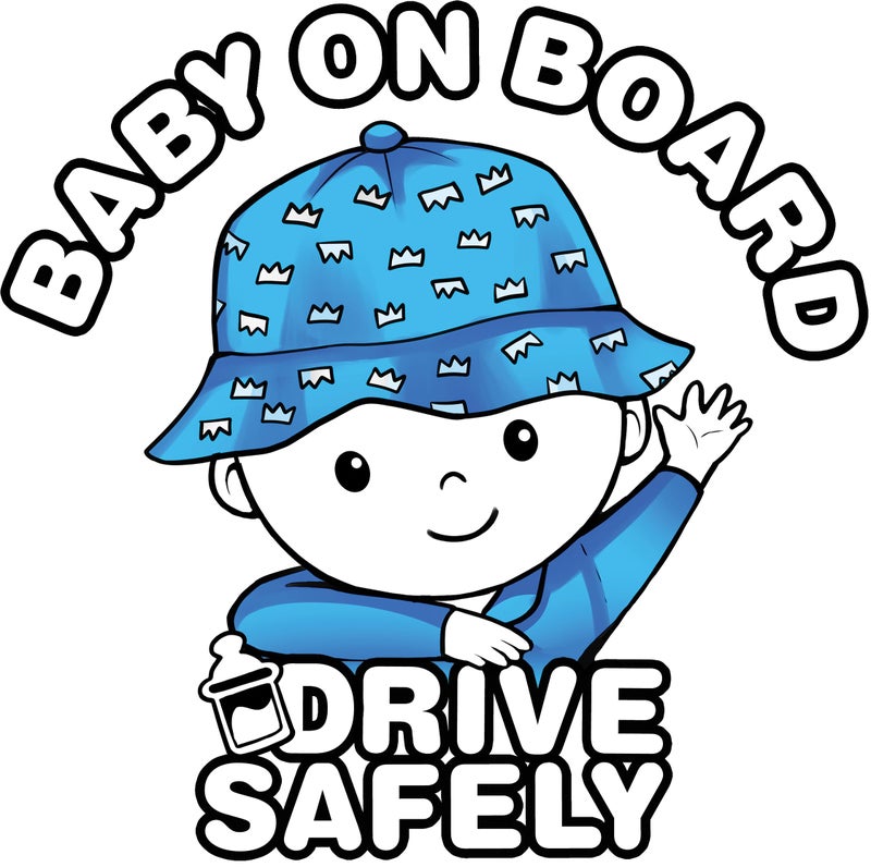 Canel 6 Pieces (2 Stickers Plus 4 Reflective Warning Open Door Sign), High Visibility, Baby in Car Sticker and Warning Open Door Sign, Baby on Board Sticker, Drive Safely Sticker - Image 1
