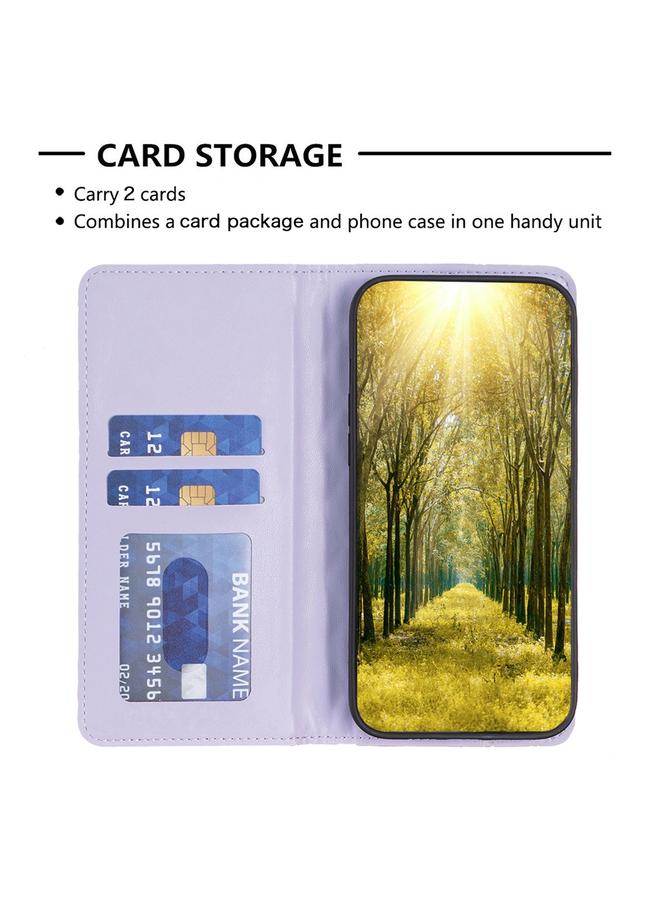 S-TOP Case For OPPO A16s / A16 / A54s / A55 5G / A54 4G Diamond Lattice Magnetic Leather Flip Phone Case - Image 5