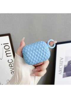 Sheep Point Drill Earphone Set Suitable For Apple Headset Wireless Bluetooth Airpods Pro2 Generation Solid Color Protective Cover-Colour:Sky Blue-Applicable Model:Airpods1/2 Generation