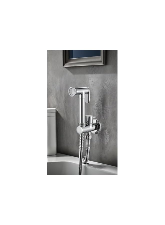 The Bros Concealed Shower Mixer Kit - Bidet Spray, Shower Head Sprayer, Hose Pipe, Single Cold Water - Chrome/Silver Bathroom Upgrade - Image 3