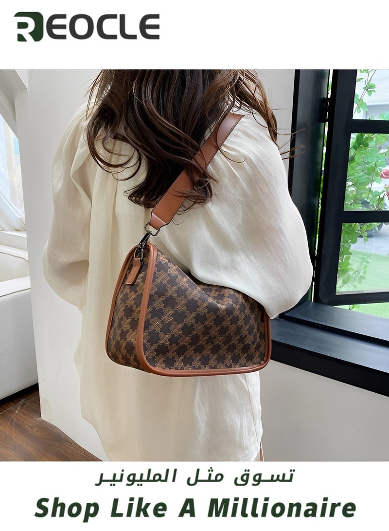 REOCLE Women's Crossbody Bags Leather Shoulder Bag Trendy Fashion Handbags with Adjustable Wide Strap Waterproof Purses for Ladies  - Image 3
