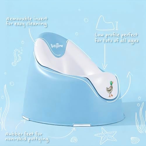 Potty Time New | Potty Training Seat by Potty Watch Inventor - Easy & Fun Toilet with Interactive 6 Reusable Color Changing Magic Stickers - Easy to Peel Stickers for Kids - (Pond, Blue) - Image 3