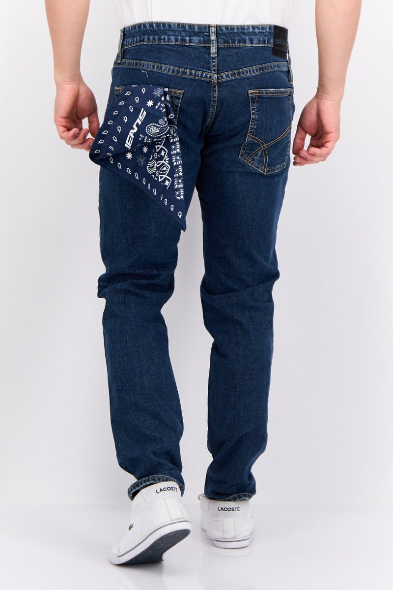 GAS Men Carrot Fit Rip Stretchable Jeans, Blue - Image 2