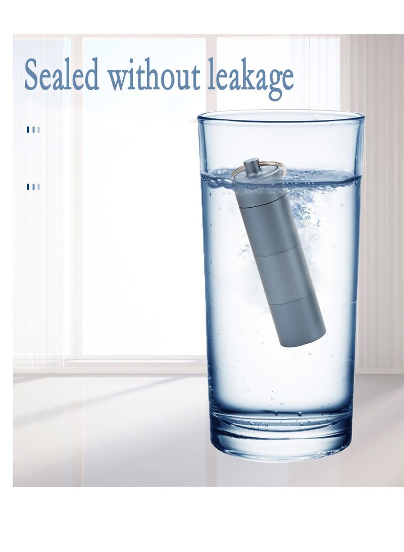 Portable Keychain Pill Holder Case, 3 Compartments Metal Pocket Emergency Pill Container Dispenser Box Outdoor Medicine Bottle Tin for Daily Supplement 3 Packs (Mixed Color) - Image 3